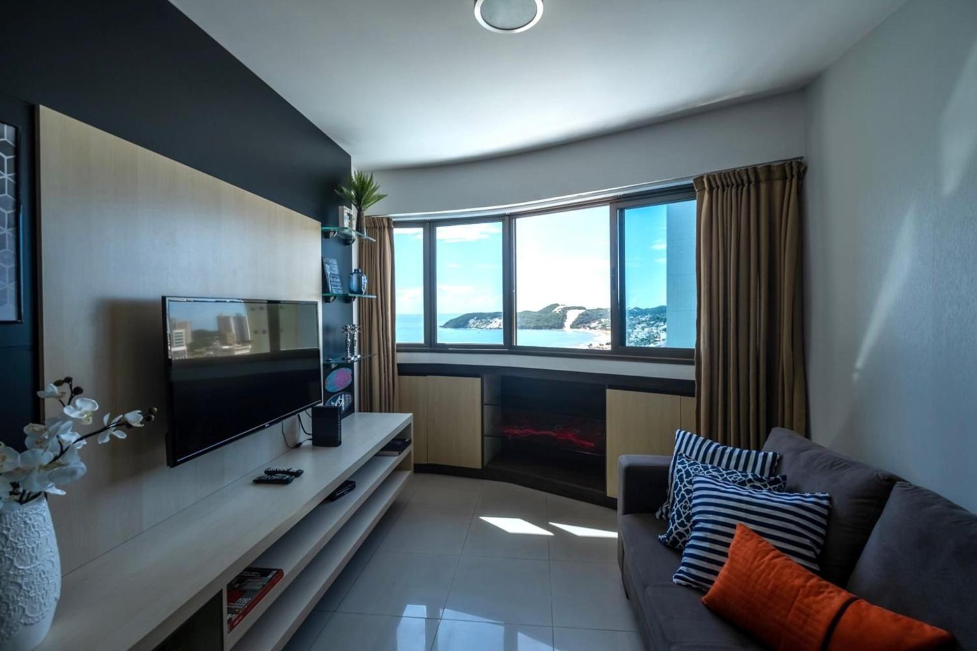 Flat Com 2 Quartos E Vista Mar Da Praia De Pontanegra-Wifi 300 Mb-Garagem-Familia-Criancas-Piscina-Pet Friendly Natal Extérieur photo